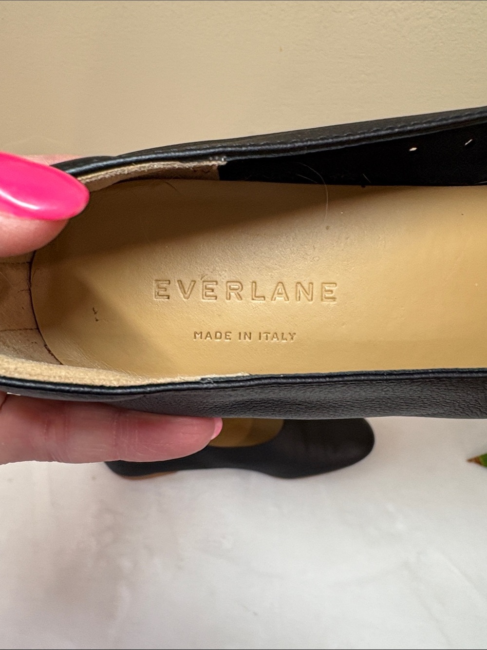 EVERLANE Black Leather Day Glove Italian Leather Ballet Flats, 7.5 - Picture 2 of 12